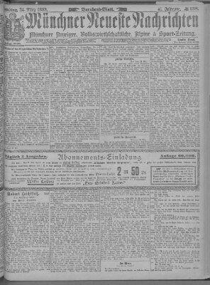 Münchner neueste Nachrichten Samstag 24. März 1888