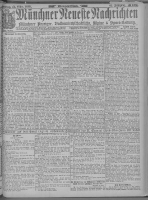 Münchner neueste Nachrichten Samstag 24. März 1888