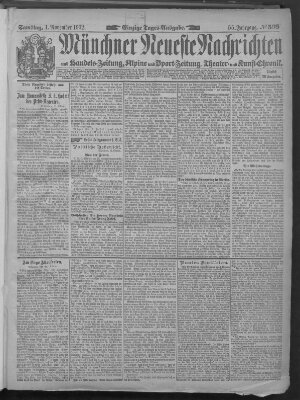 Münchner neueste Nachrichten Samstag 1. November 1902