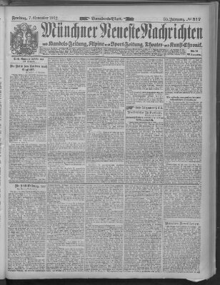 Münchner neueste Nachrichten Freitag 7. November 1902