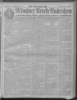 Münchner neueste Nachrichten Freitag 7. November 1902