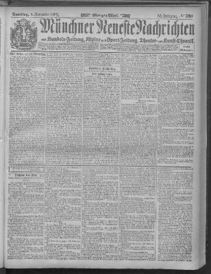 Münchner neueste Nachrichten Samstag 8. November 1902