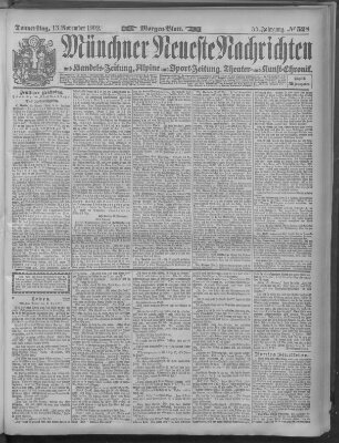 Münchner neueste Nachrichten Donnerstag 13. November 1902