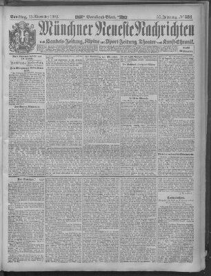 Münchner neueste Nachrichten Samstag 15. November 1902