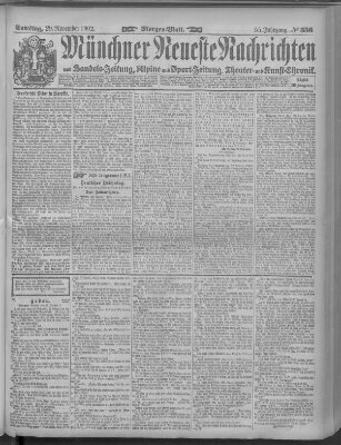 Münchner neueste Nachrichten Samstag 29. November 1902