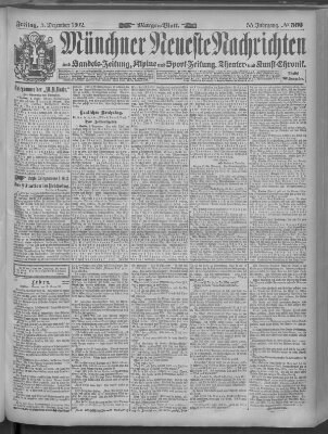 Münchner neueste Nachrichten Freitag 5. Dezember 1902