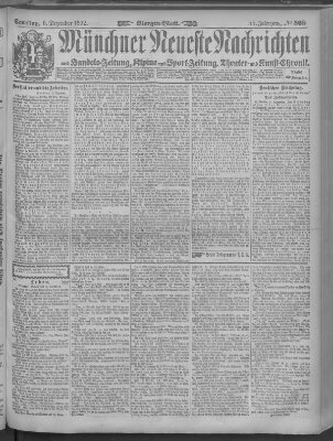 Münchner neueste Nachrichten Samstag 6. Dezember 1902