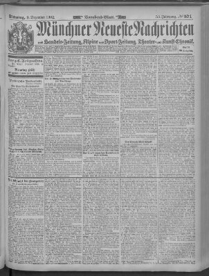 Münchner neueste Nachrichten Dienstag 9. Dezember 1902