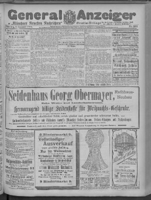 Münchner neueste Nachrichten Dienstag 9. Dezember 1902