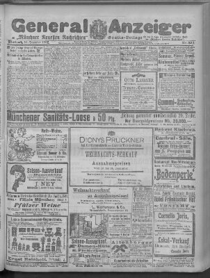 Münchner neueste Nachrichten Mittwoch 10. Dezember 1902