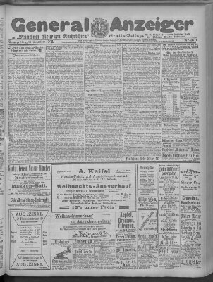 Münchner neueste Nachrichten Donnerstag 11. Dezember 1902