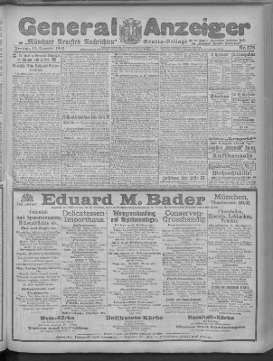 Münchner neueste Nachrichten Freitag 12. Dezember 1902