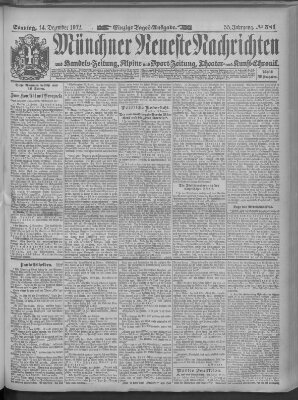 Münchner neueste Nachrichten Sonntag 14. Dezember 1902