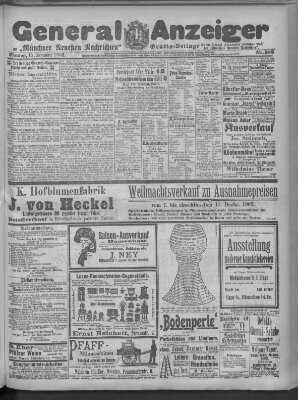 Münchner neueste Nachrichten Montag 15. Dezember 1902