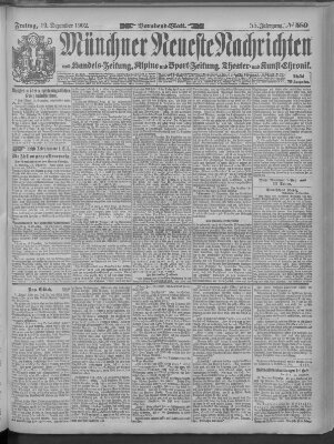 Münchner neueste Nachrichten Freitag 19. Dezember 1902