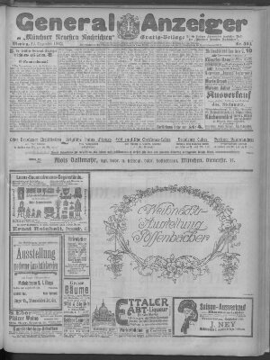 Münchner neueste Nachrichten Montag 22. Dezember 1902