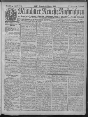 Münchner neueste Nachrichten Samstag 5. Juli 1902