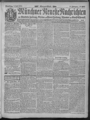 Münchner neueste Nachrichten Samstag 5. Juli 1902