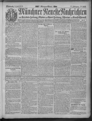 Münchner neueste Nachrichten Mittwoch 9. Juli 1902