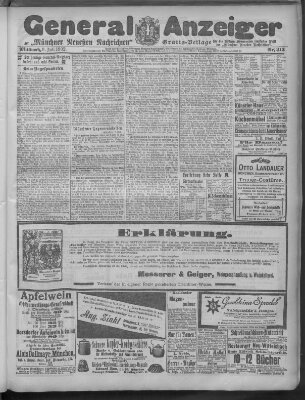 Münchner neueste Nachrichten Mittwoch 9. Juli 1902