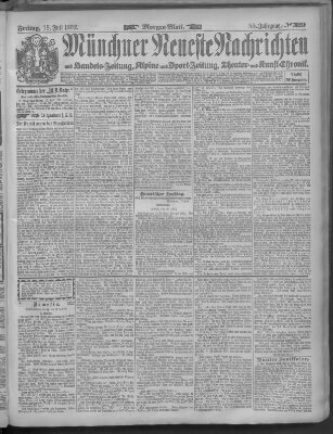 Münchner neueste Nachrichten Freitag 18. Juli 1902