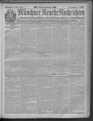 Münchner neueste Nachrichten Mittwoch 23. Juli 1902