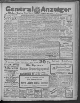 Münchner neueste Nachrichten Mittwoch 23. Juli 1902