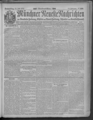 Münchner neueste Nachrichten Donnerstag 24. Juli 1902