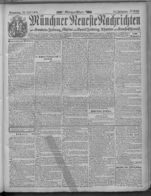 Münchner neueste Nachrichten Samstag 26. Juli 1902