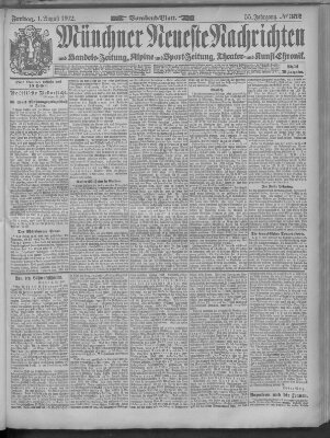 Münchner neueste Nachrichten Freitag 1. August 1902