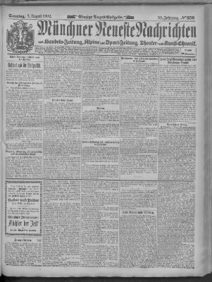 Münchner neueste Nachrichten Sonntag 3. August 1902