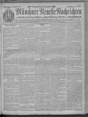 Münchner neueste Nachrichten Montag 4. August 1902