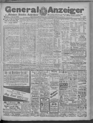 Münchner neueste Nachrichten Montag 4. August 1902