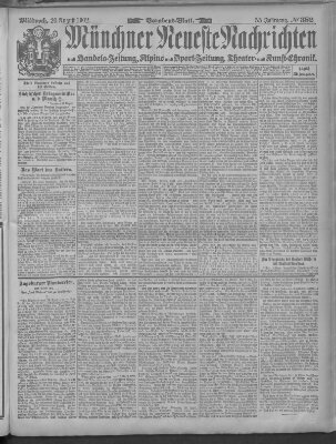 Münchner neueste Nachrichten Mittwoch 20. August 1902