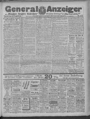 Münchner neueste Nachrichten Donnerstag 21. August 1902