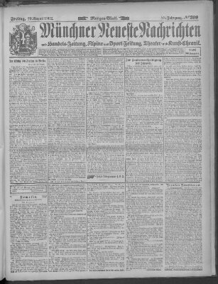 Münchner neueste Nachrichten Freitag 29. August 1902