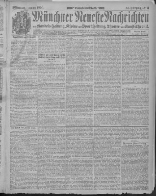 Münchner neueste Nachrichten Mittwoch 3. Januar 1900