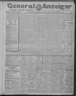 Münchner neueste Nachrichten Mittwoch 3. Januar 1900