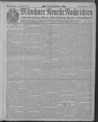 Münchner neueste Nachrichten Donnerstag 4. Januar 1900