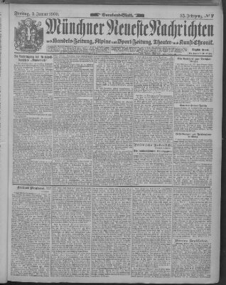 Münchner neueste Nachrichten Freitag 5. Januar 1900