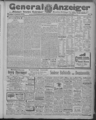 Münchner neueste Nachrichten Monday 8. January 1900