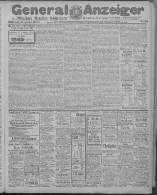 Münchner neueste Nachrichten Mittwoch 10. Januar 1900