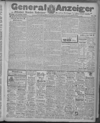 Münchner neueste Nachrichten Freitag 12. Januar 1900