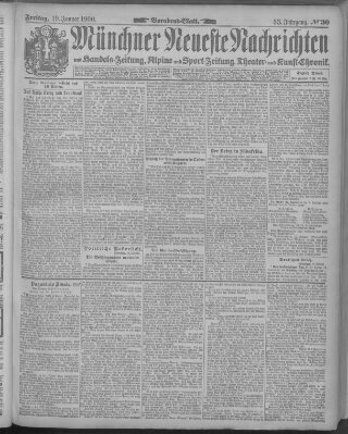 Münchner neueste Nachrichten Freitag 19. Januar 1900