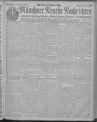 Münchner neueste Nachrichten Dienstag 23. Januar 1900