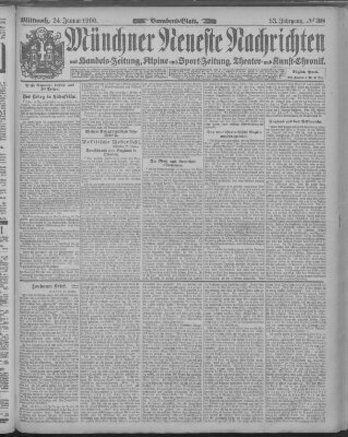 Münchner neueste Nachrichten Mittwoch 24. Januar 1900