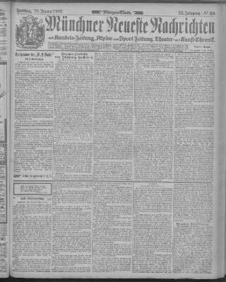 Münchner neueste Nachrichten Freitag 26. Januar 1900