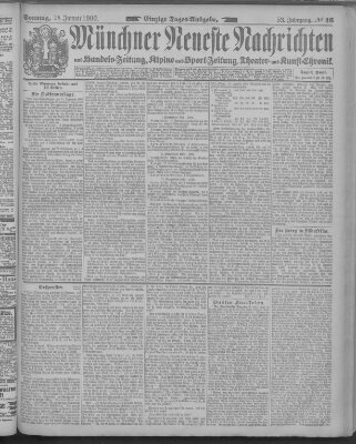 Münchner neueste Nachrichten Sonntag 28. Januar 1900