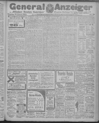 Münchner neueste Nachrichten Dienstag 30. Januar 1900