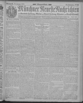 Münchner neueste Nachrichten Mittwoch 31. Januar 1900